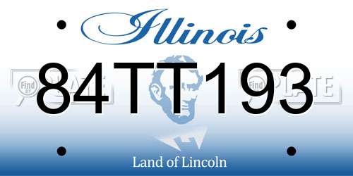 84TT193 Illinois License Plate