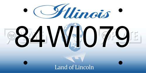 84WI079 Illinois License Plate