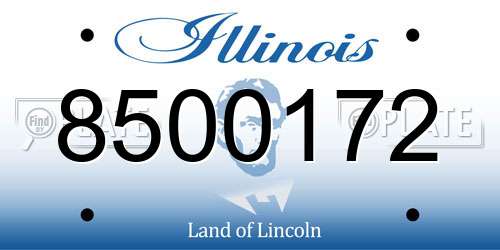 8500172 Illinois License Plate