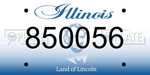 850056 Illinois License Plate