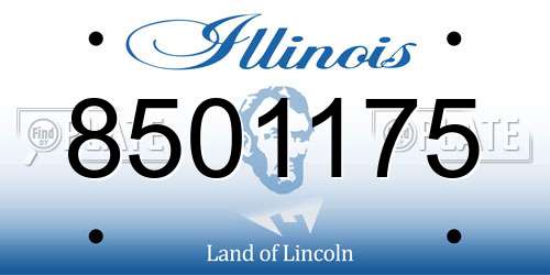 8501175 Illinois License Plate