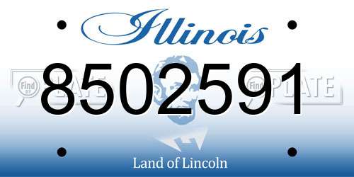 8502591 Illinois License Plate