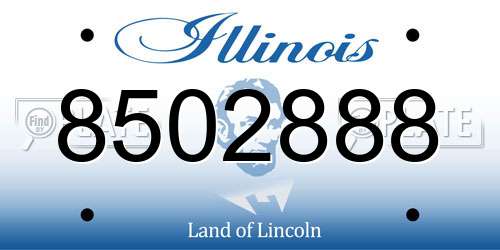 8502888 Illinois License Plate