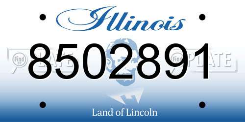 8502891 Illinois License Plate