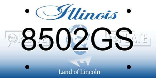 8502GS Illinois License Plate