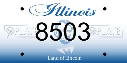 8503 Illinois License Plate