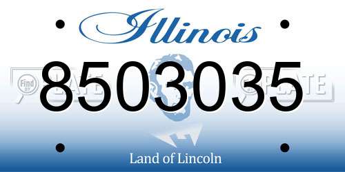8503035 Illinois License Plate