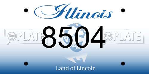 8504 Illinois License Plate