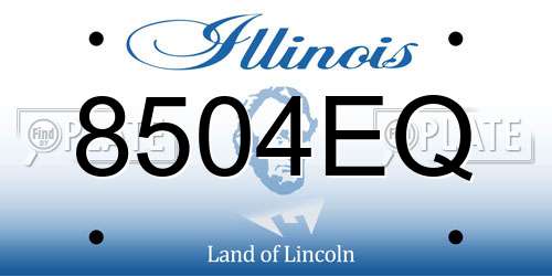 8504EQ Illinois License Plate