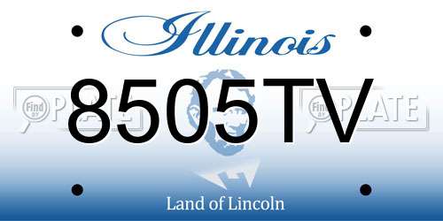 8505TV Illinois License Plate
