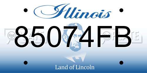 85074FB Illinois License Plate