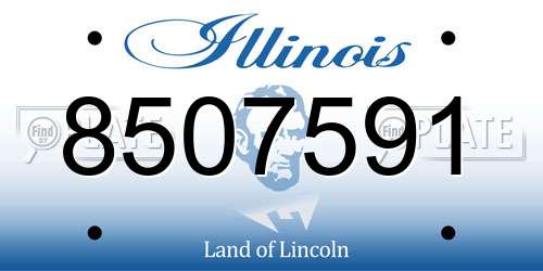 8507591 Illinois License Plate