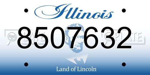 8507632 Illinois License Plate
