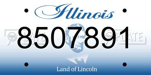 8507891 Illinois License Plate