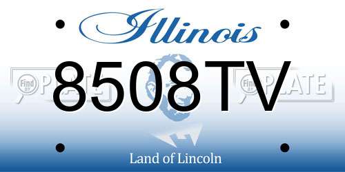 8508TV Illinois License Plate