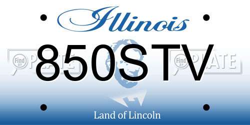 850STV Illinois License Plate