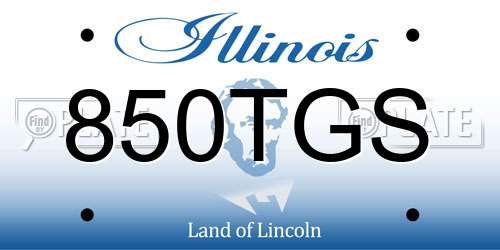 850TGS Illinois License Plate
