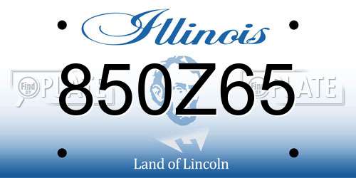 850Z65 Illinois License Plate