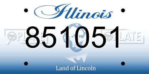 851051 Illinois License Plate