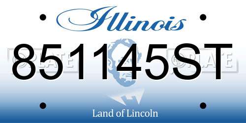 851145ST Illinois License Plate