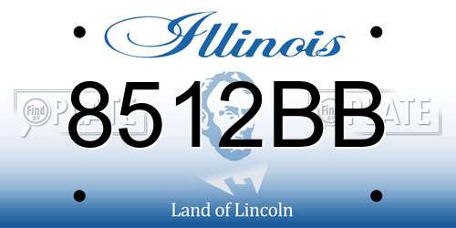 8512BB Illinois License Plate