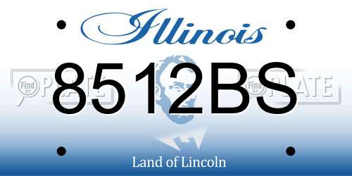 8512BS Illinois License Plate