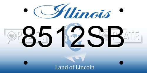 8512SB Illinois License Plate