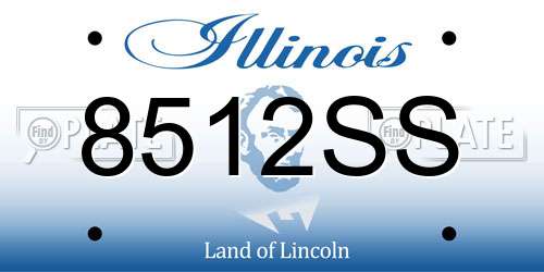 8512SS Illinois License Plate