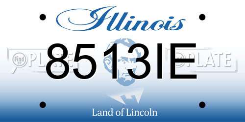 8513IE Illinois License Plate
