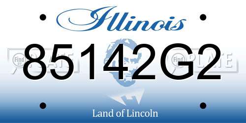 85142G2 Illinois License Plate