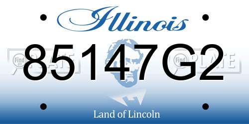 85147G2 Illinois License Plate