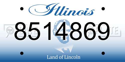 8514869 Illinois License Plate