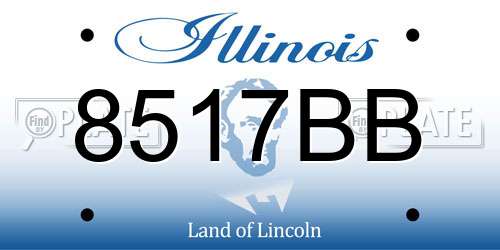 8517BB Illinois License Plate