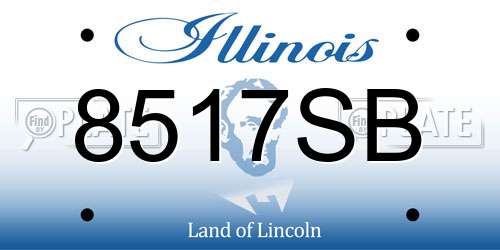8517SB Illinois License Plate