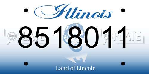 8518011 Illinois License Plate