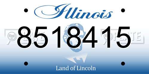 8518415 Illinois License Plate