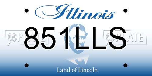 851LLS Illinois License Plate
