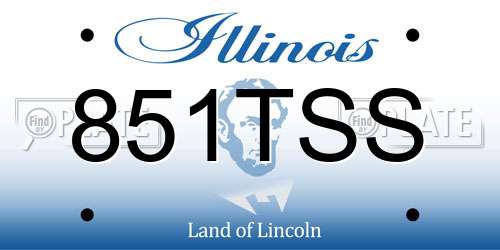 851TSS Illinois License Plate