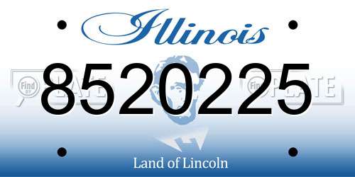 8520225 Illinois License Plate