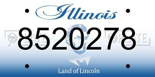 8520278 Illinois License Plate