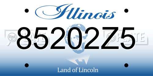 85202Z5 Illinois License Plate