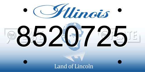 8520725 Illinois License Plate