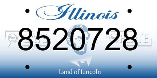8520728 Illinois License Plate
