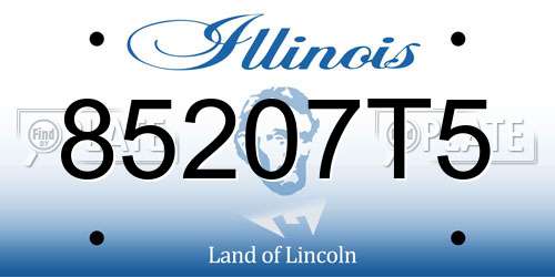 85207T5 Illinois License Plate