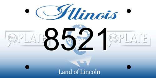 8521 Illinois License Plate