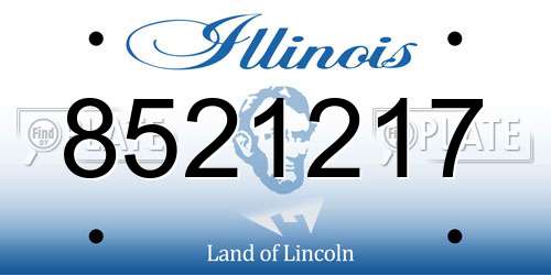 8521217 Illinois License Plate