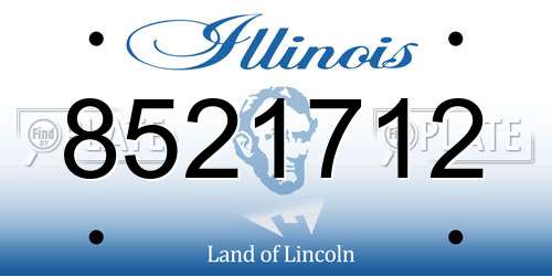 8521712 Illinois License Plate