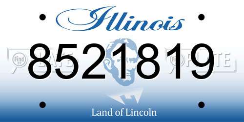 8521819 Illinois License Plate