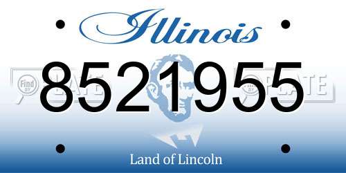 8521955 Illinois License Plate