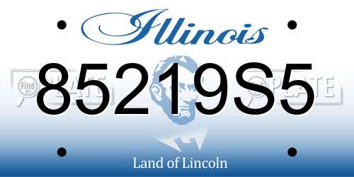 85219S5 Illinois License Plate